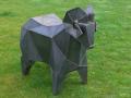 Sculpture bélier en métal